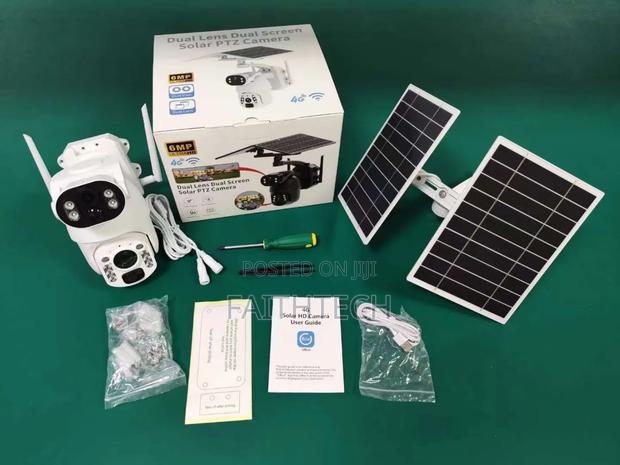 6mp Dual Lens Dual Solar Outdoor Solar PTZ Camera App Ubox