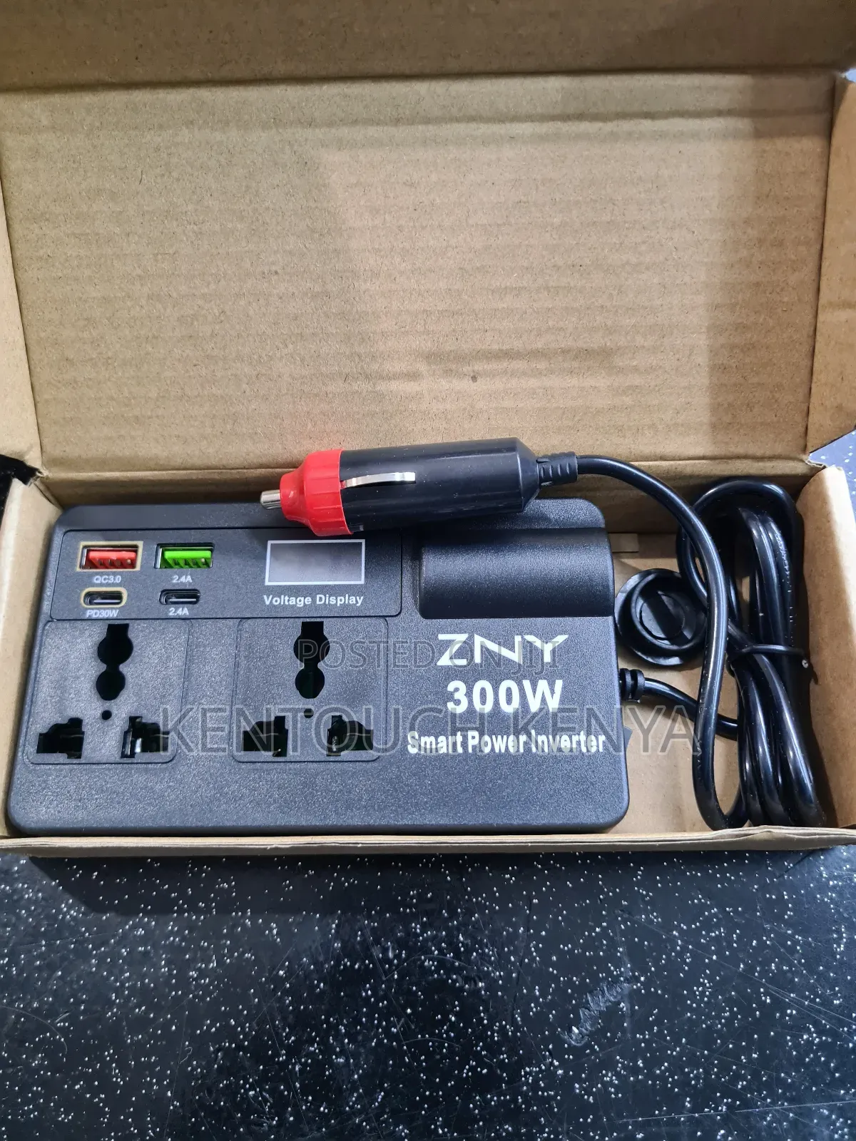 300w Car Inverter Charger Compatible With Laptops, Starlink Mini Etc