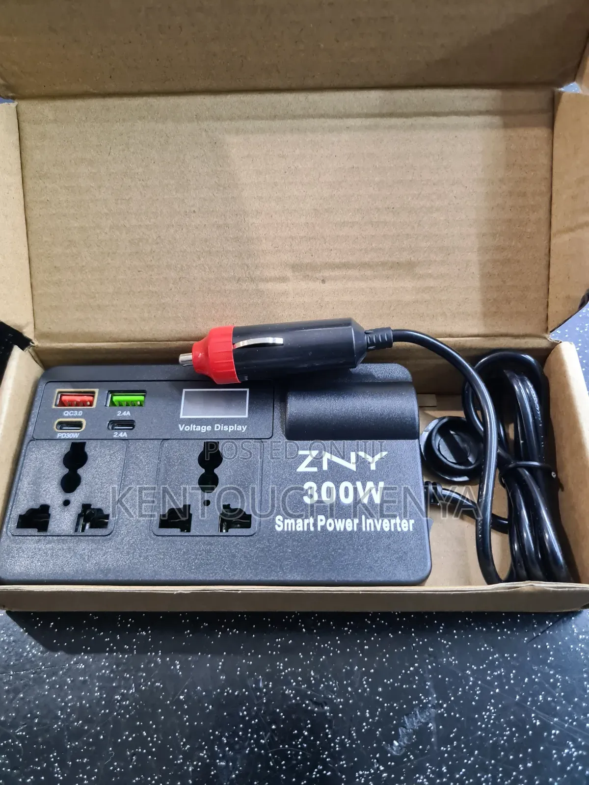 300w Car Inverter Charger Compatible With Laptops, Starlink Mini Etc