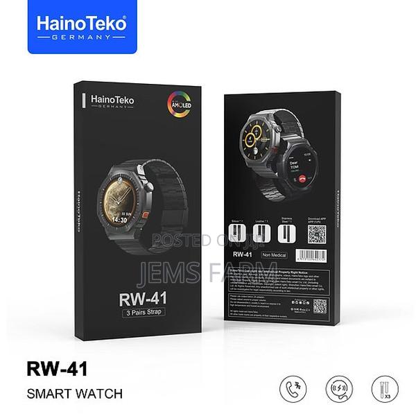 Haino Teko Germany Rw41 Amoled Display Smartwatch With 3 Straps - thumbnail 3