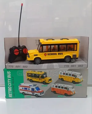 Remote Controlled School Bus With Light And Music For Kids