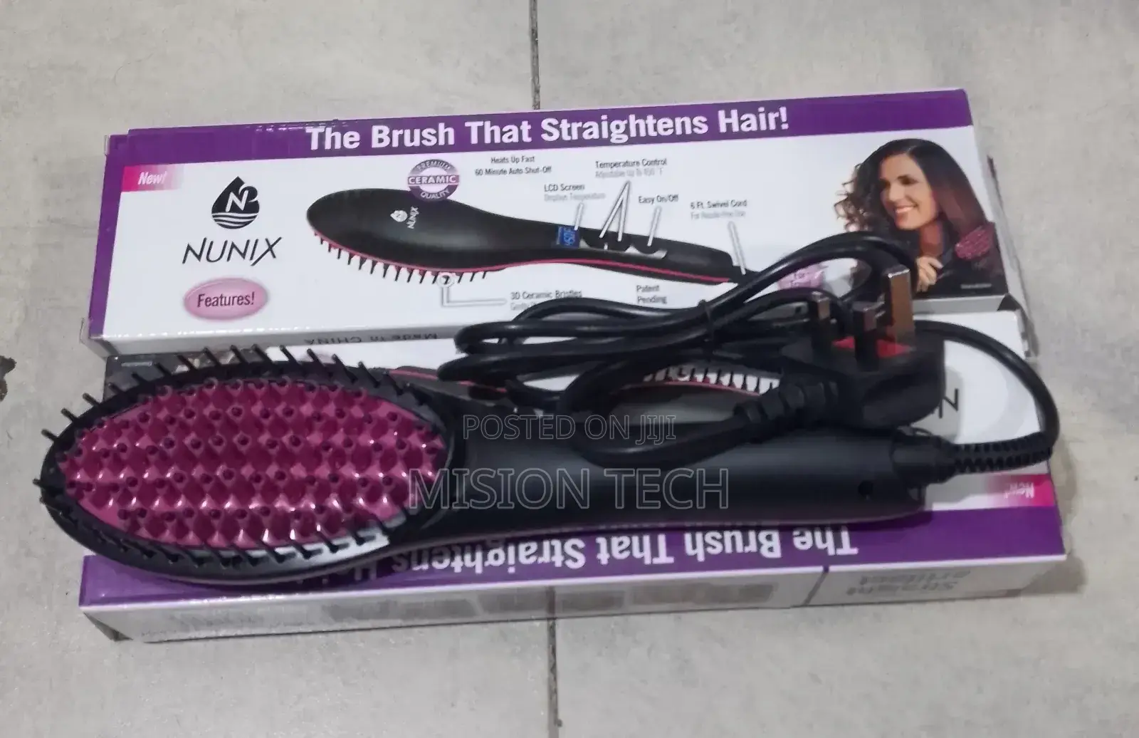 Simply Straight Hot Comb Ceramic Hair Brush Straightener*