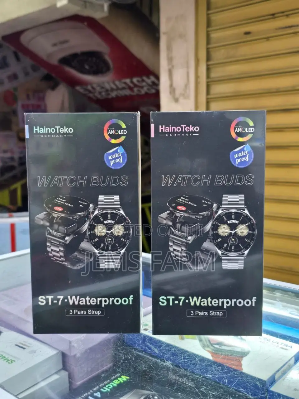 Hainoteko St-7 Waterproof Smart Watch With Free Ear Buds and 3 Straps