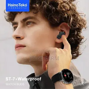 Hainoteko St-7 Waterproof Smart Watch With Free Ear Buds and 3 Straps