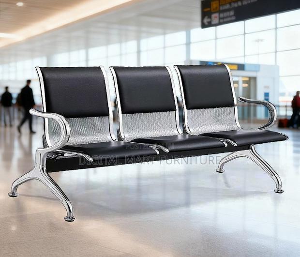 Bus Stop 3 Seater Black Bench