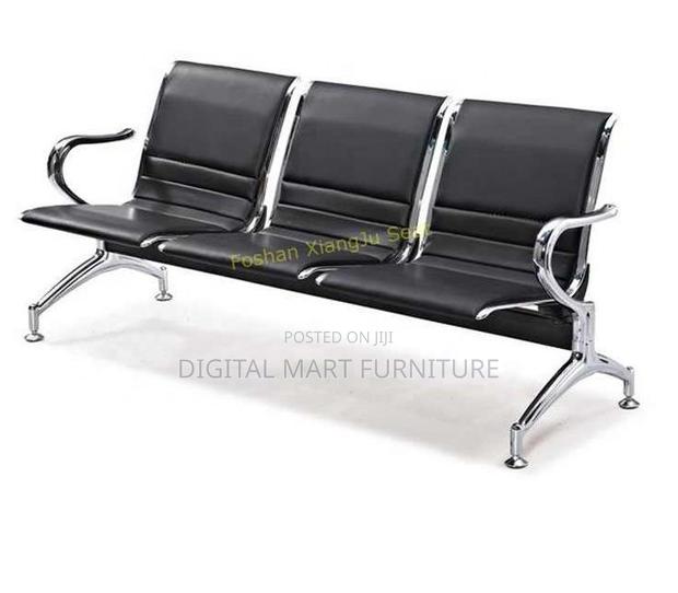 Bus Stop 3 Seater Black Bench - thumbnail 2