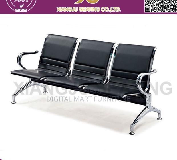 Bus Stop 3 Seater Black Bench - thumbnail 3