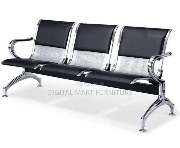 Bus Stop 3 Seater Black Bench - thumbnail 4