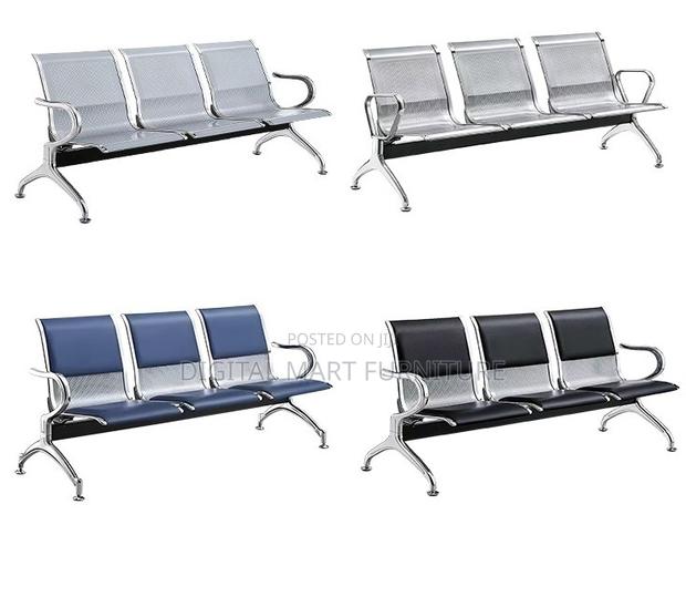 Bus Stop 3 Seater Black Bench - thumbnail 5