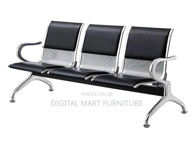 Bus Stop 3 Seater Black Bench - thumbnail 6