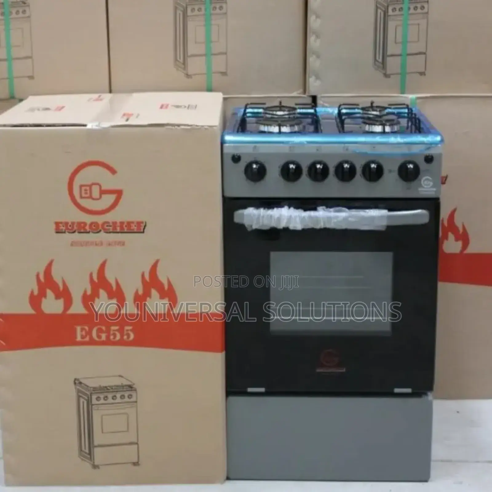 Eurochef Full Gas With Electric Oven +Timer Standing Cooker