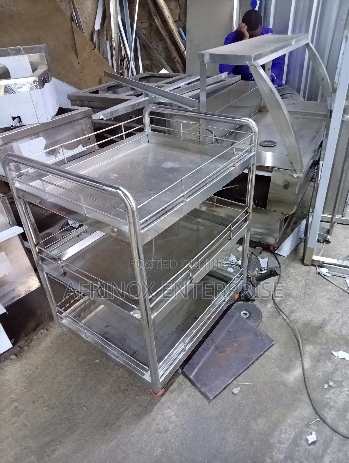 3 Tier Stainless Steel Food Trolley