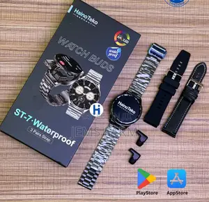 Hainoteko St-7 Waterproof Smart Watch With Free Ear Buds and 3 Straps