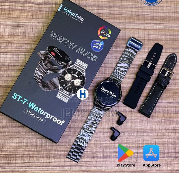 Hainoteko St-7 Waterproof Smart Watch With Free Ear Buds and 3 Straps - thumbnail 5