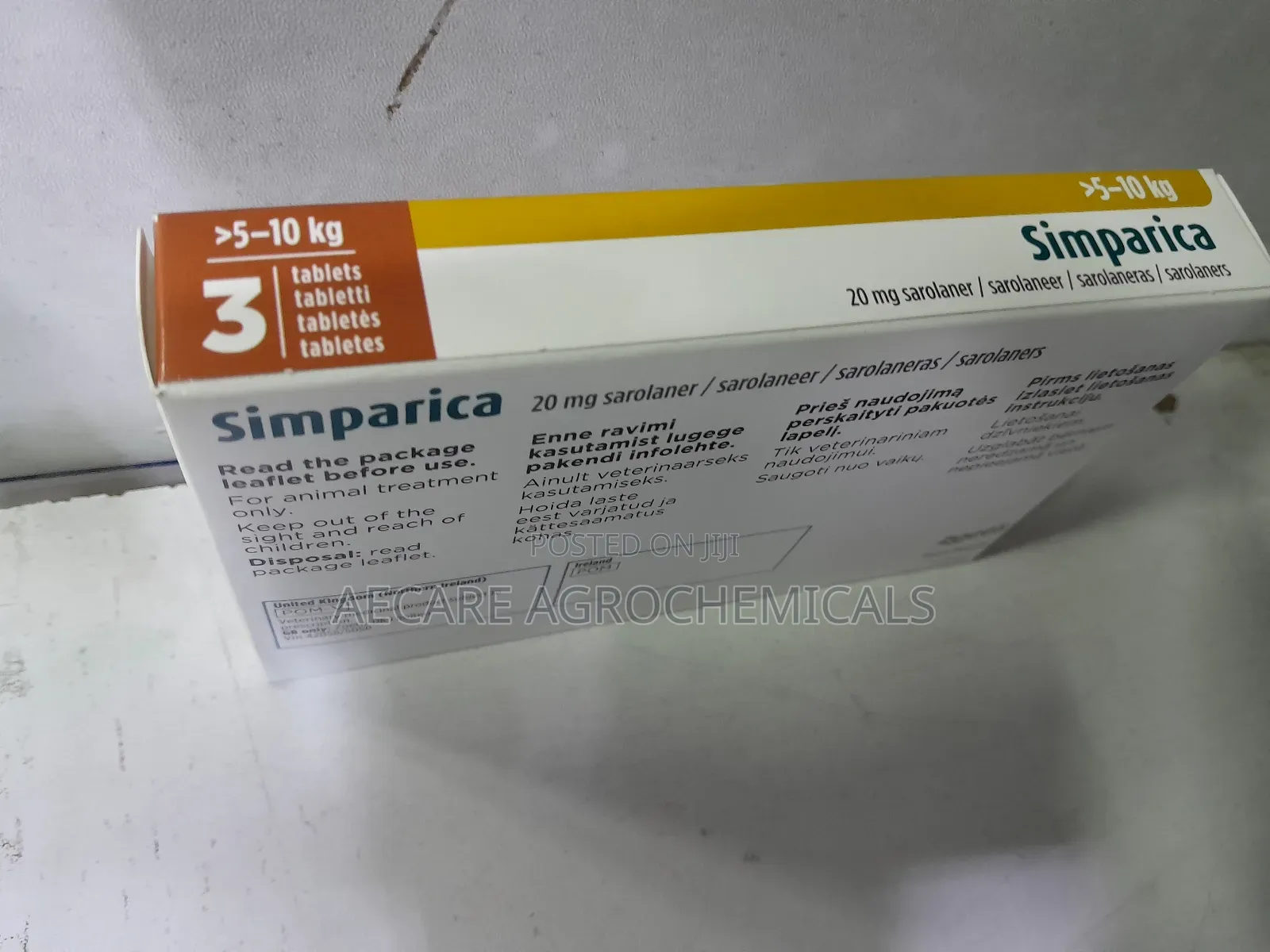 Simparica 20mg Chewable Dog Tablets 5-10 Kg Ticks and Fleas