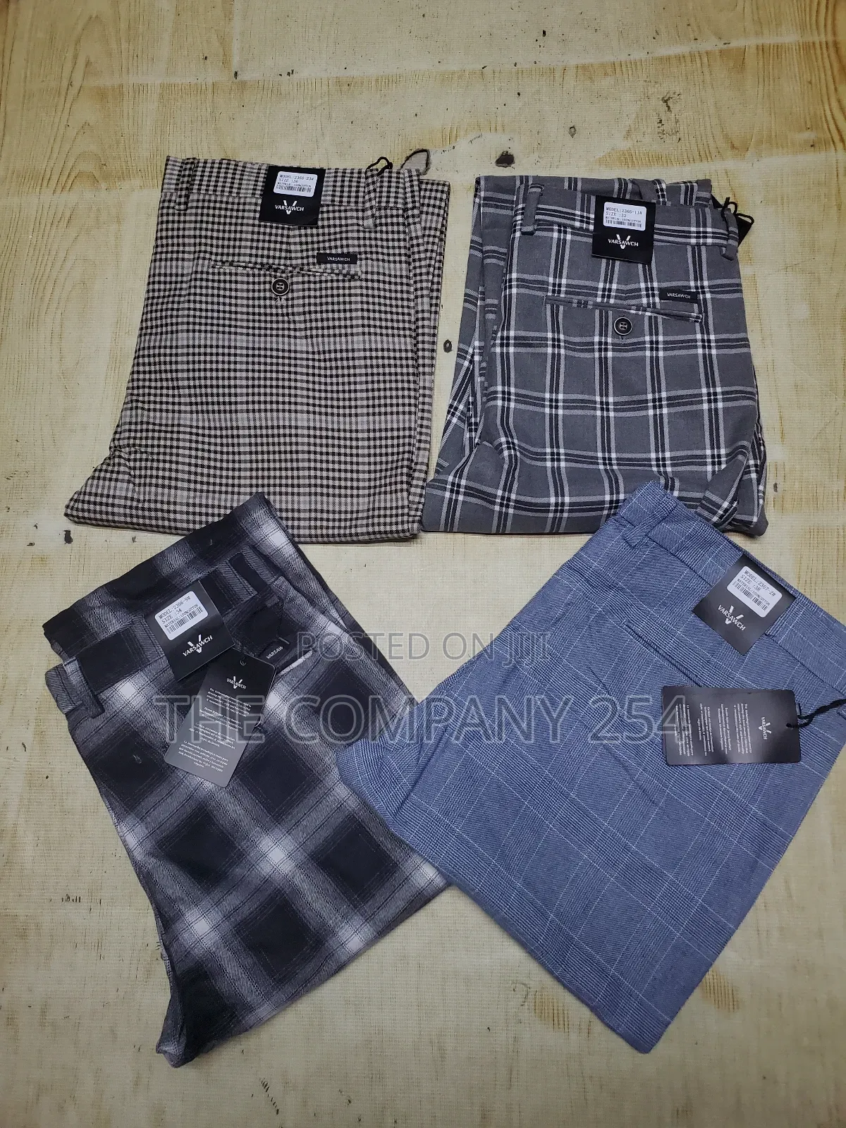 Quality Semi Casual Checked Vintage Trousers