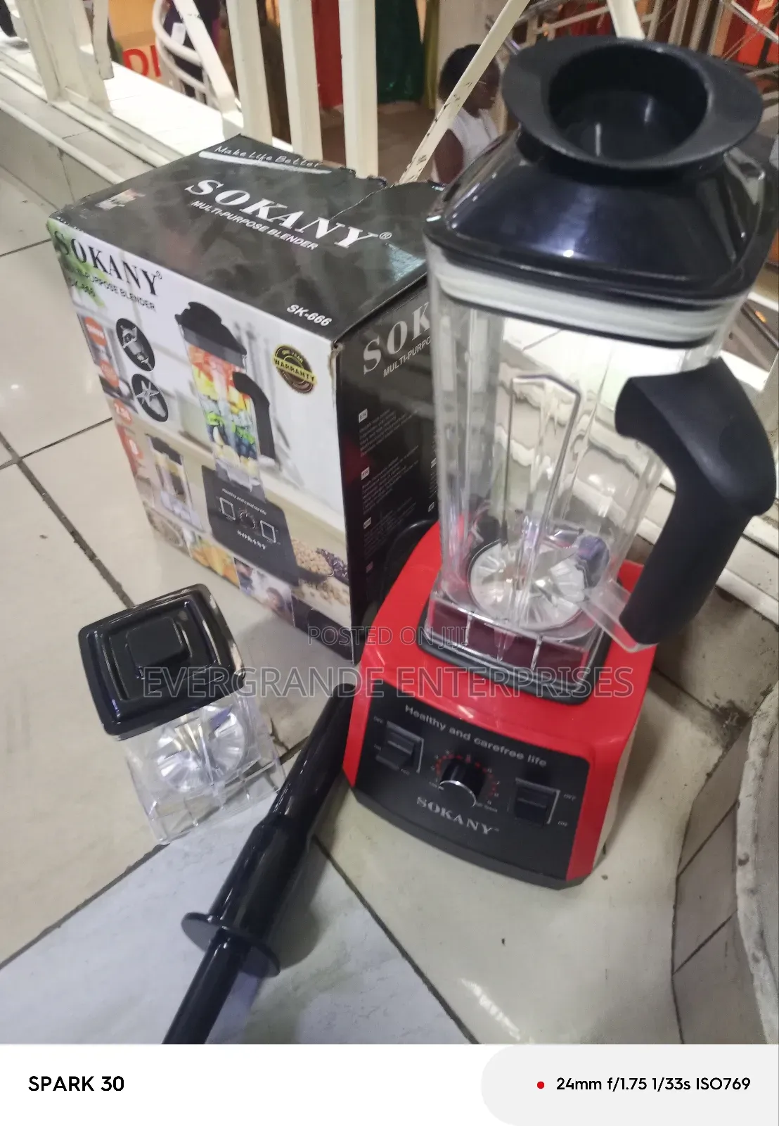 "Commercial Blender " Sokany 2 In1 Commercial Blender