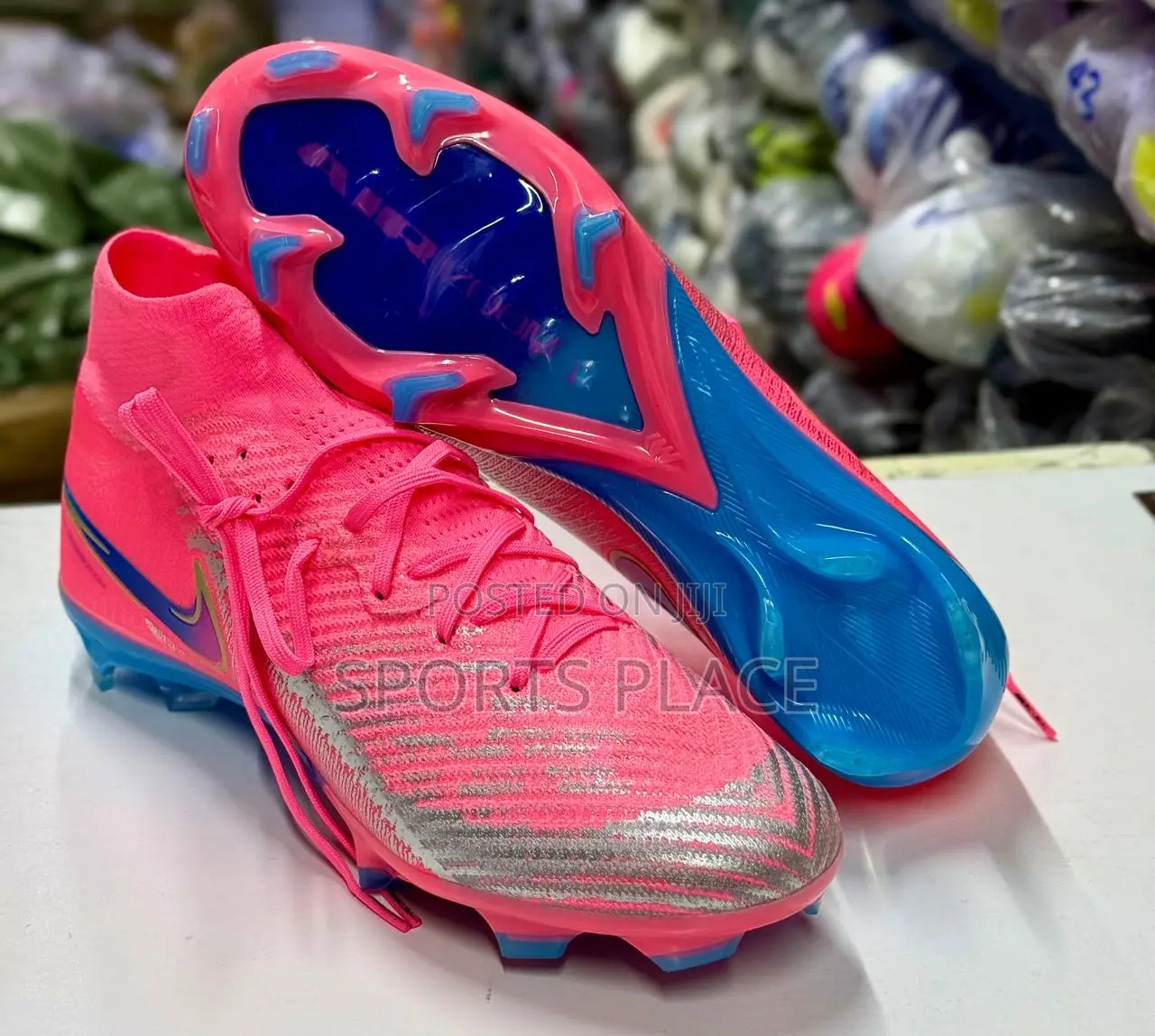 Pink High Top Mercurial Superfly Air Zoom Football Boots