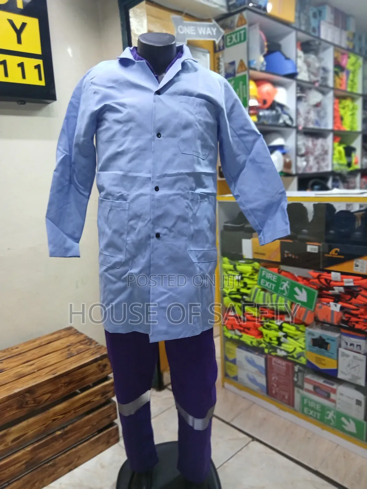 Loose Fit Sky Blue Dust Coats in Kenya