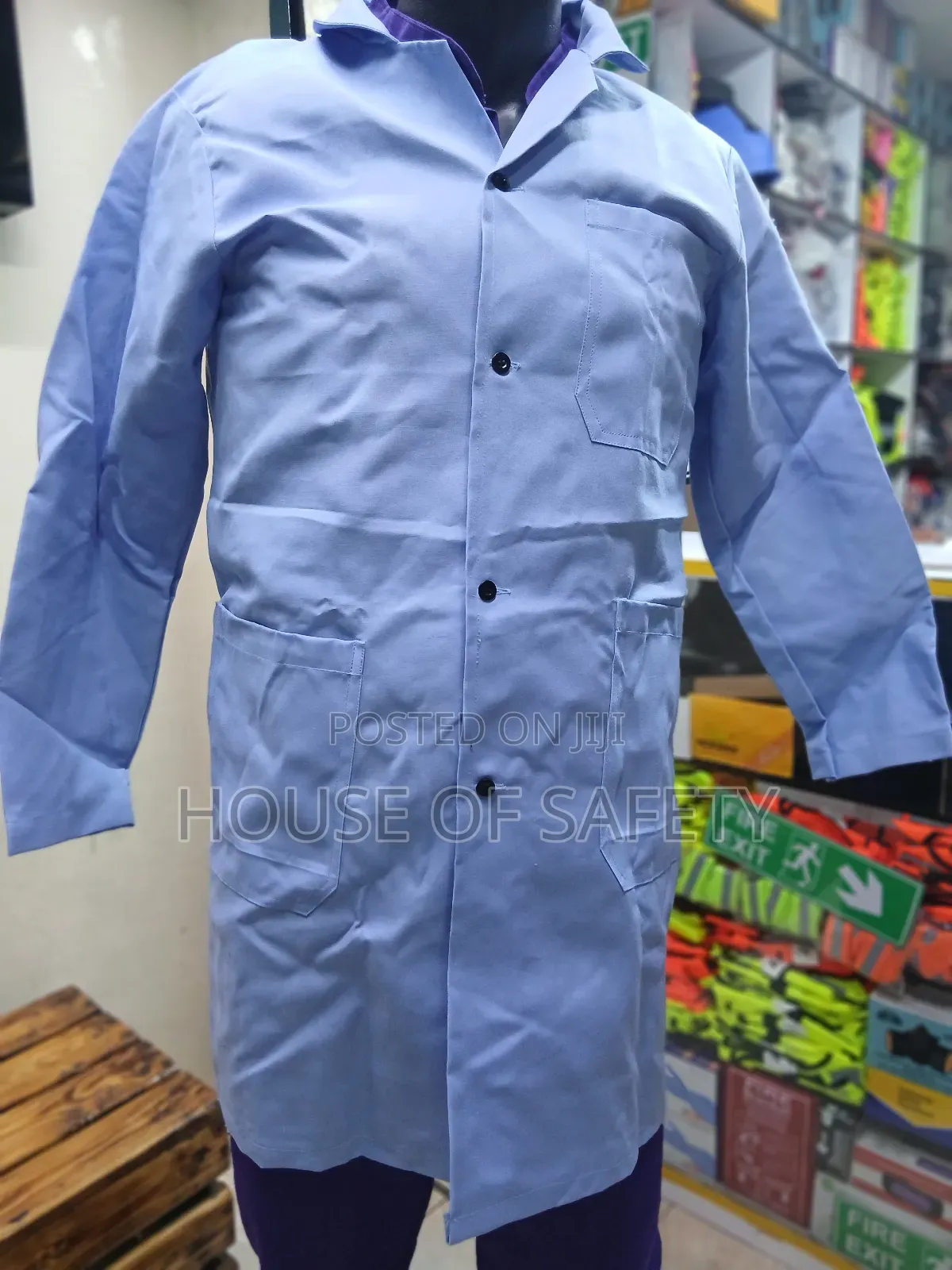 Loose Fit Sky Blue Dust Coats in Kenya