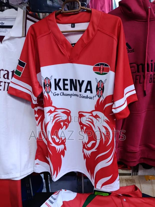 Kenyan Rugby Jerseys White Red Kit - thumbnail 3