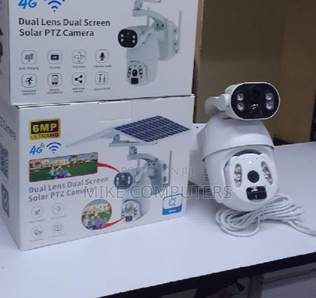 Simcard 4g 6mp Ubox Dual Lens Screen Solar PTZ Camera Color - main view