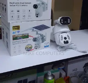 Weatherproof Ubox 6mp Dual Lens Solar CCTV Camera With Sim Card Slot