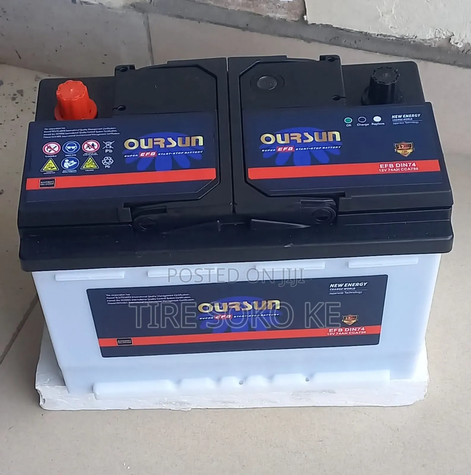 Din 70/74 Oursun E.F.B Start - Stop Battery