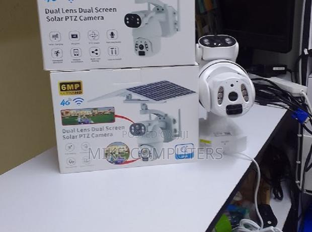 U-Box Dual Lens Dual Screen Solar PTZ Camera 6mp - main view