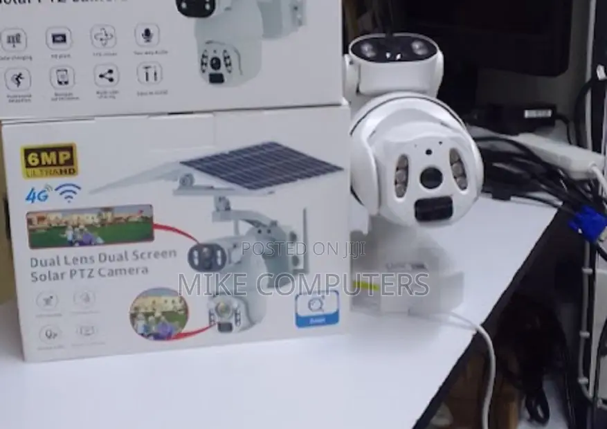 6mp Ubox Dual Lens Dual Screen Solar With Rechargeable Batter