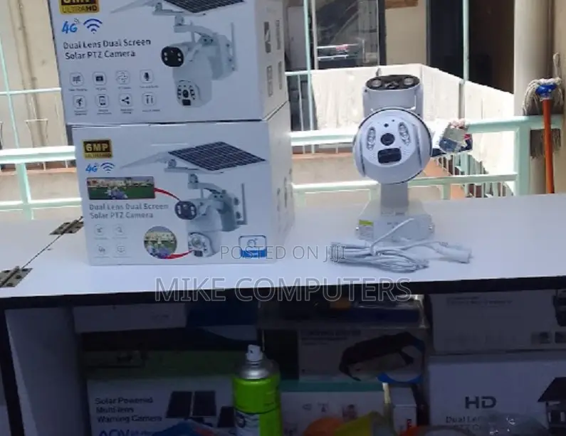 6mp Ultrahd Dual Lens Dual Screen Solar-Ubox 4g PTZ Outdoor Camera
