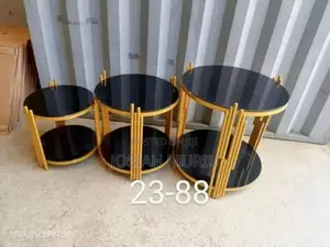 Black 3 in 1 Executive Pure Marble Table