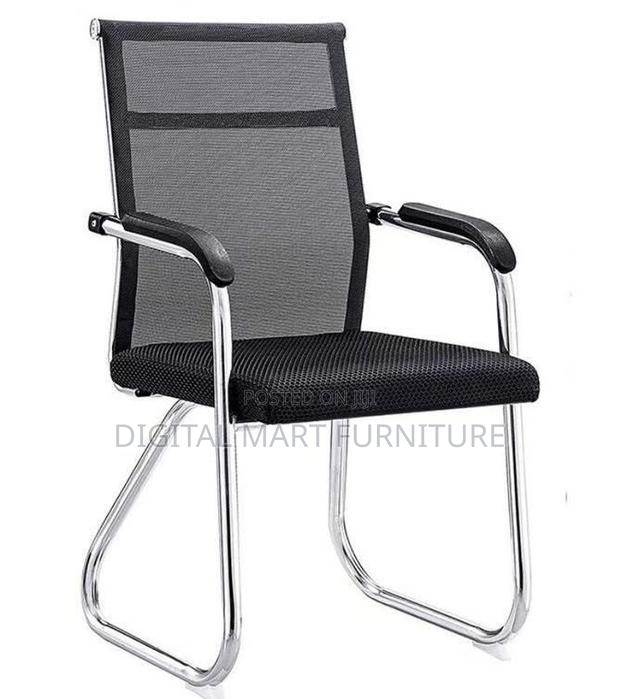 Black Chrome Framed Desk Chair - thumbnail 4