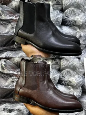 Quality Leather Casual Chelsea Men High Cut Shoes