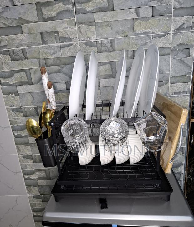 Dish Drying Rack With a Drainboard and Utensil Holder. - thumbnail 5
