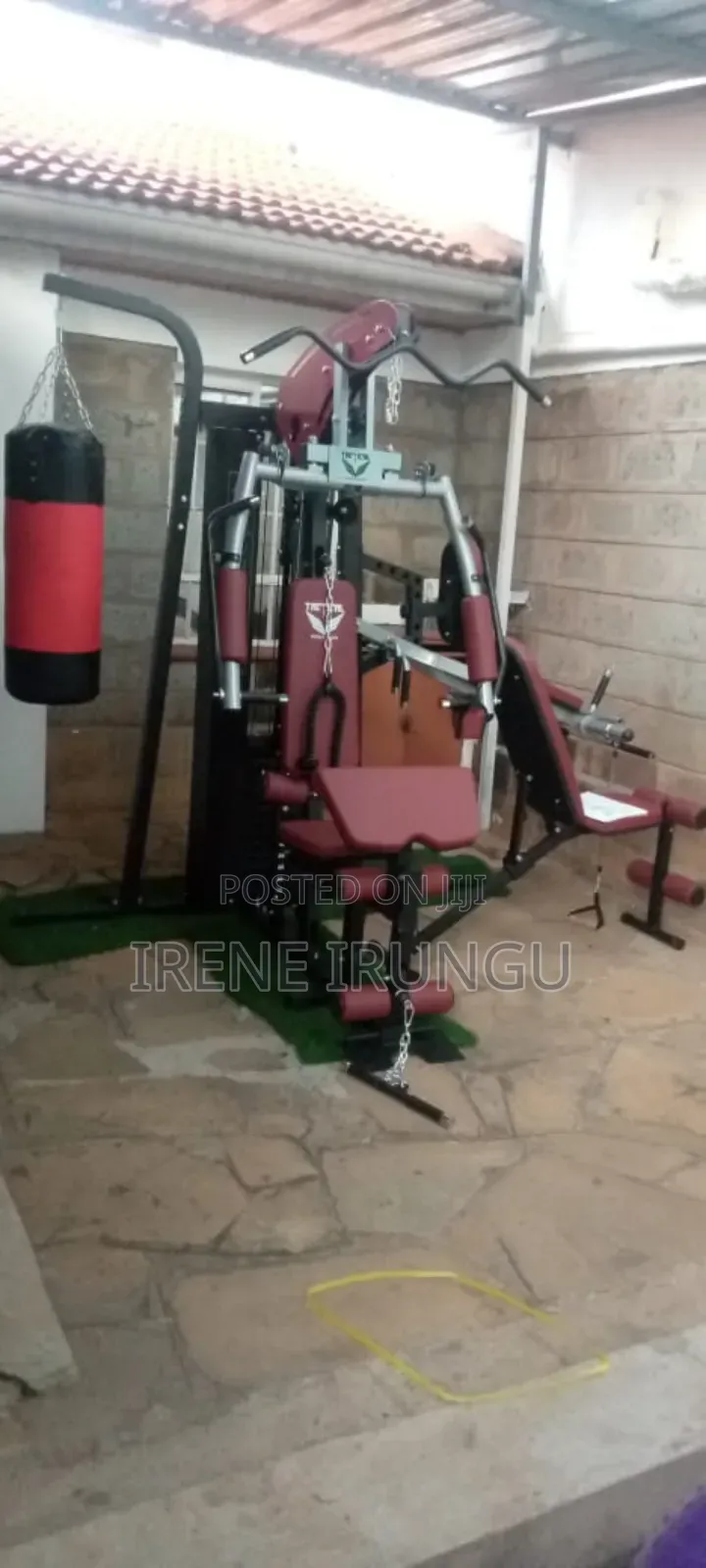 Punching Bag+ Bench+ Pull Up 4 Station Multi Gym Machine