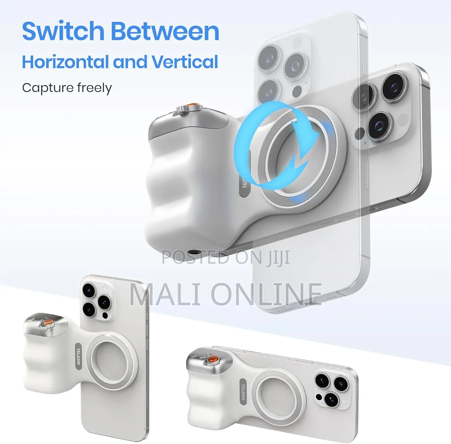 Magnetic Phone Camera Grip With Wireless Shutter