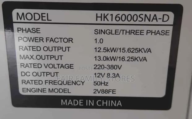 15kva Hisaki Generator Air-Cooled - thumbnail 2