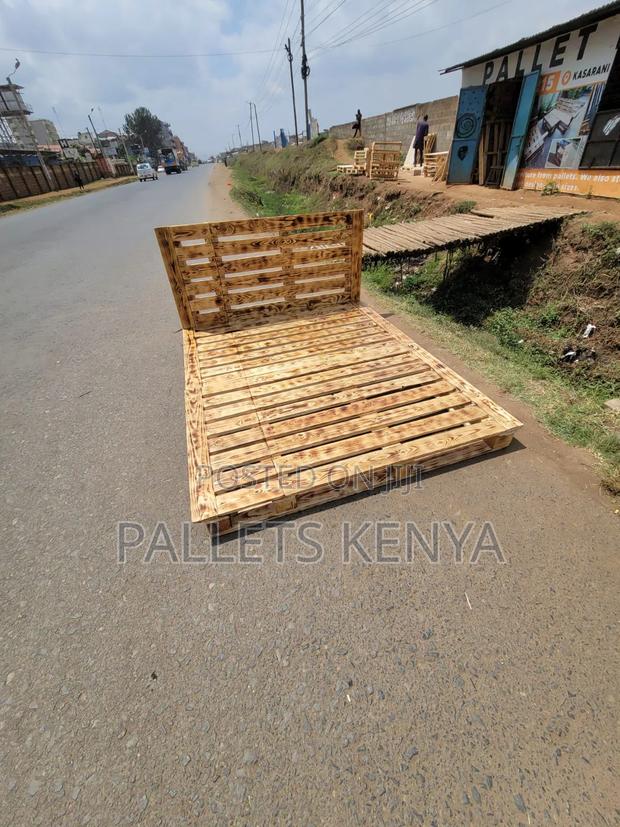 Nearly Crafted 5*6ft Pallet Bed- Solid and Affordable. (Cp07) - main view