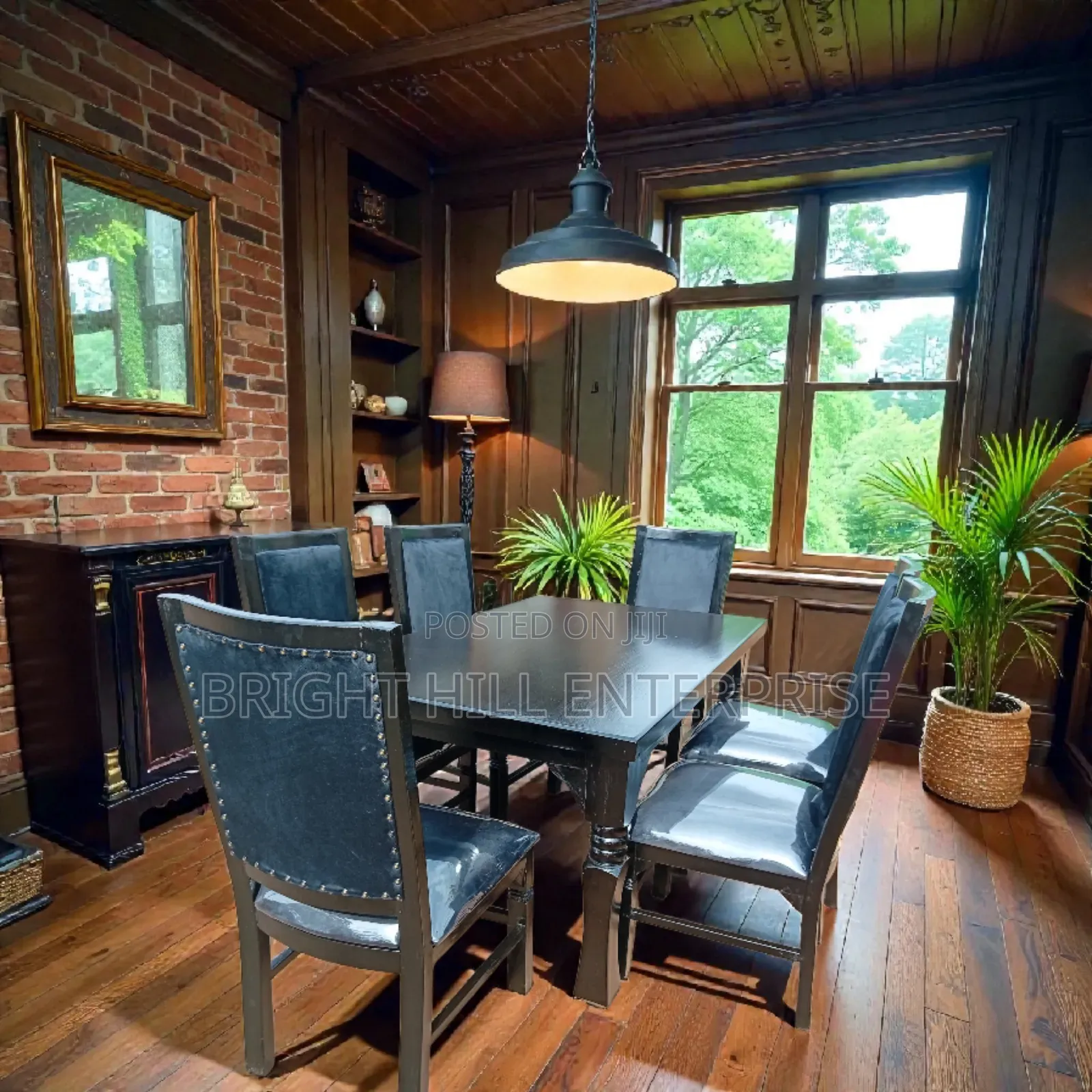 Black Java Dining Table Sets (6 Seater)