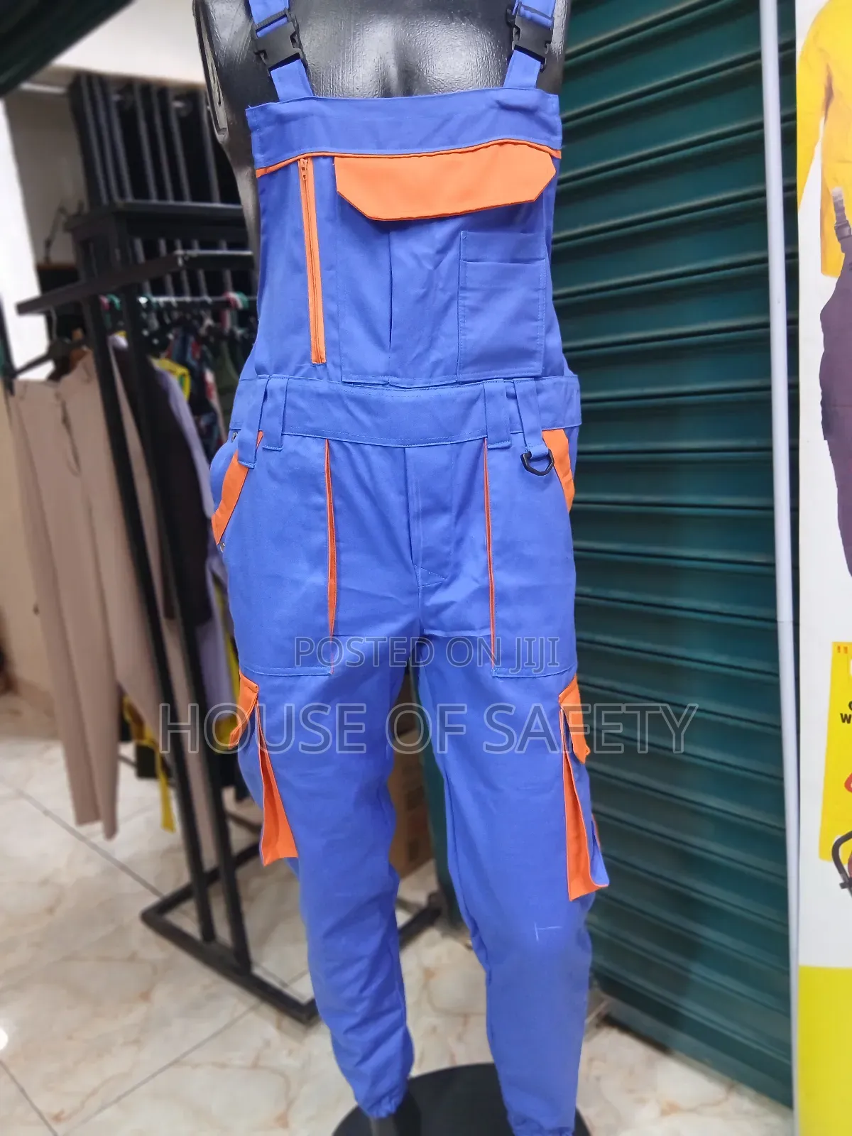 Royal Blue Ventilated Sleeveless Overall