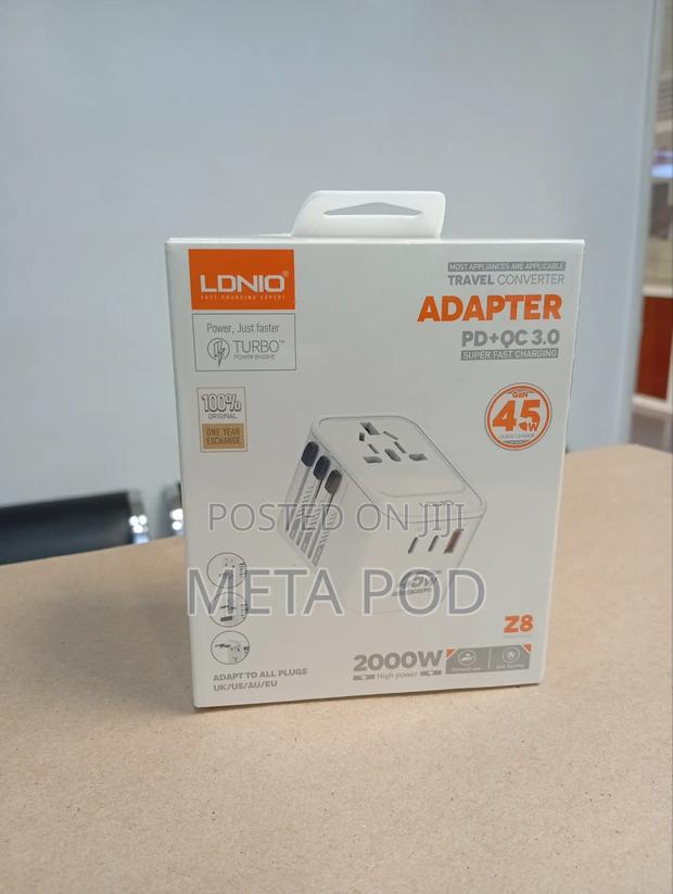 Ldnio 45w 8a Universal Travel Adapter (Uk/Us/Au/Eu)