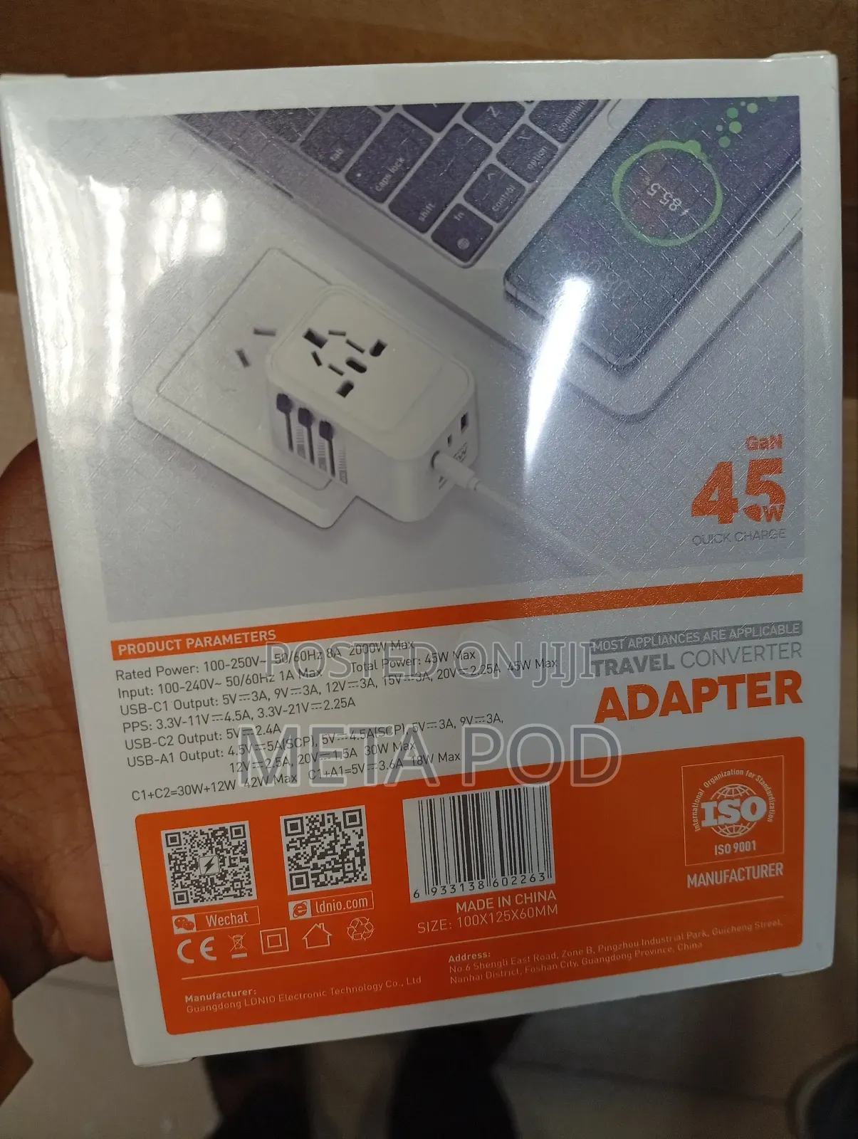 Ldnio 45w 8a Universal Travel Adapter (Uk/Us/Au/Eu)