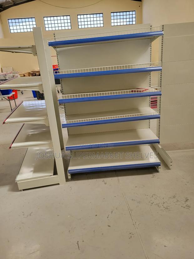 Adjustable Supermarket Double Shelves – Heavy Load Capacity - main view