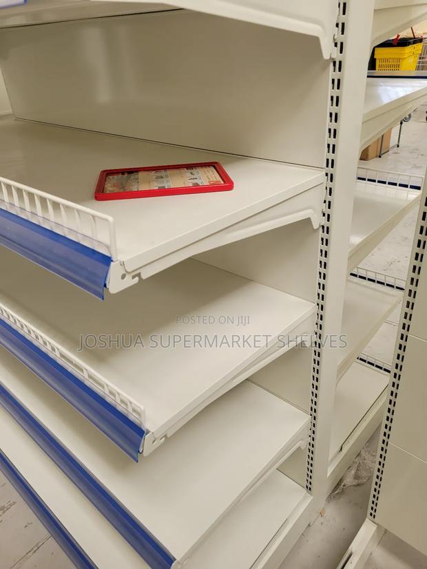 Adjustable Supermarket Double Shelves – Heavy Load Capacity - thumbnail 4