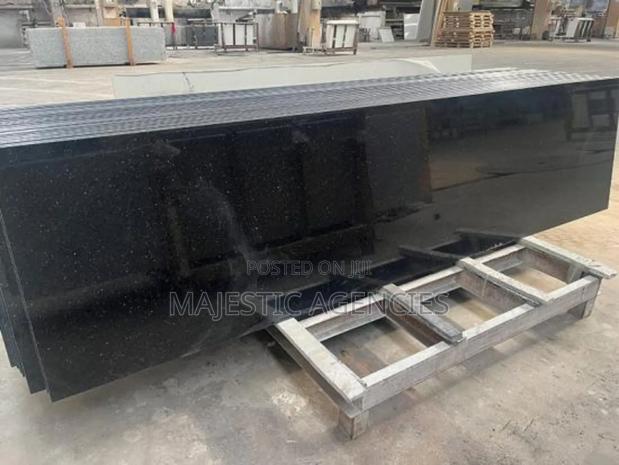 Polished Black Granite Slabs - main view