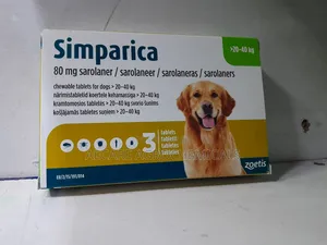 Simparica 80 Mg Chewable Tablets 20-40kg Flea Ticks. ( 1 Tablet )
