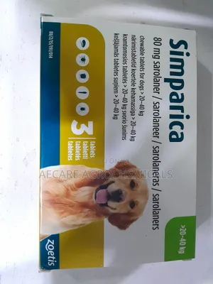 Simparica 80 Mg Chewable Tablets 20-40kg Flea Ticks. ( 1 Tablet )