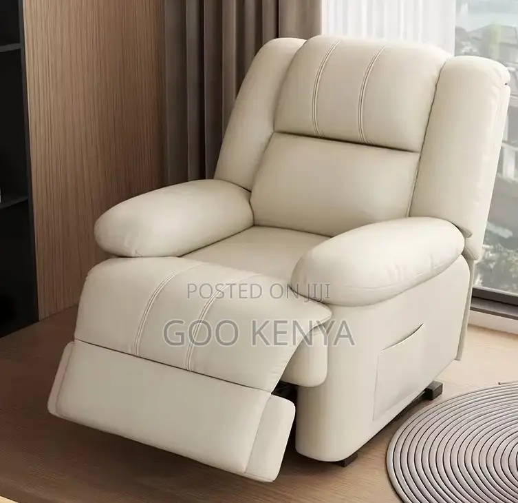 Home Sofa; Modern Leather Living Room Recliner With Extendable Design
