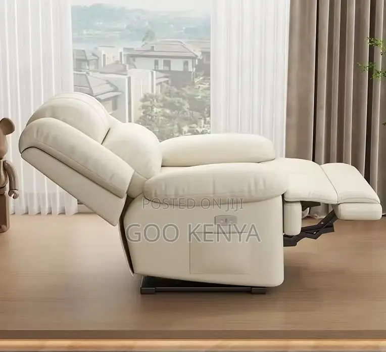 Home Sofa; Modern Leather Living Room Recliner With Extendable Design
